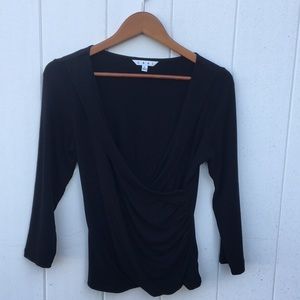 C A b i Black Wrap Top